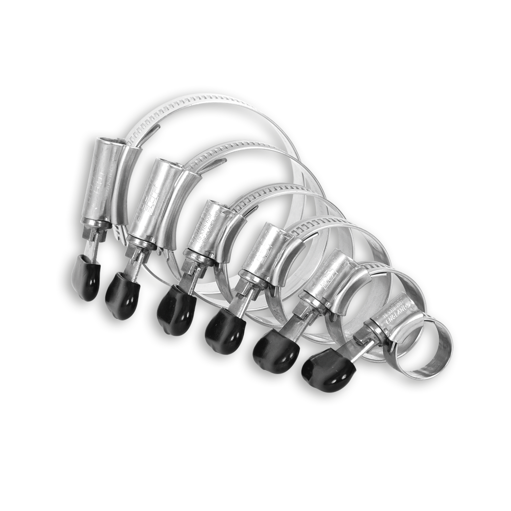 Hi-GRIP Edelstahl Schlauchschellen für 9-mm- und 16-mm-Luftschlauch
