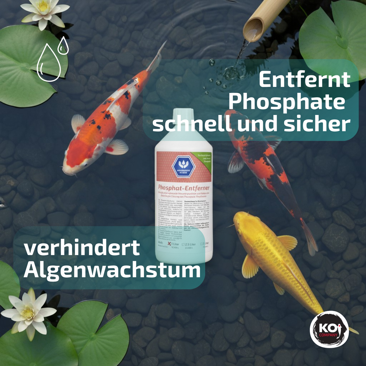 Phosphat-Entferner für Koiteiche
